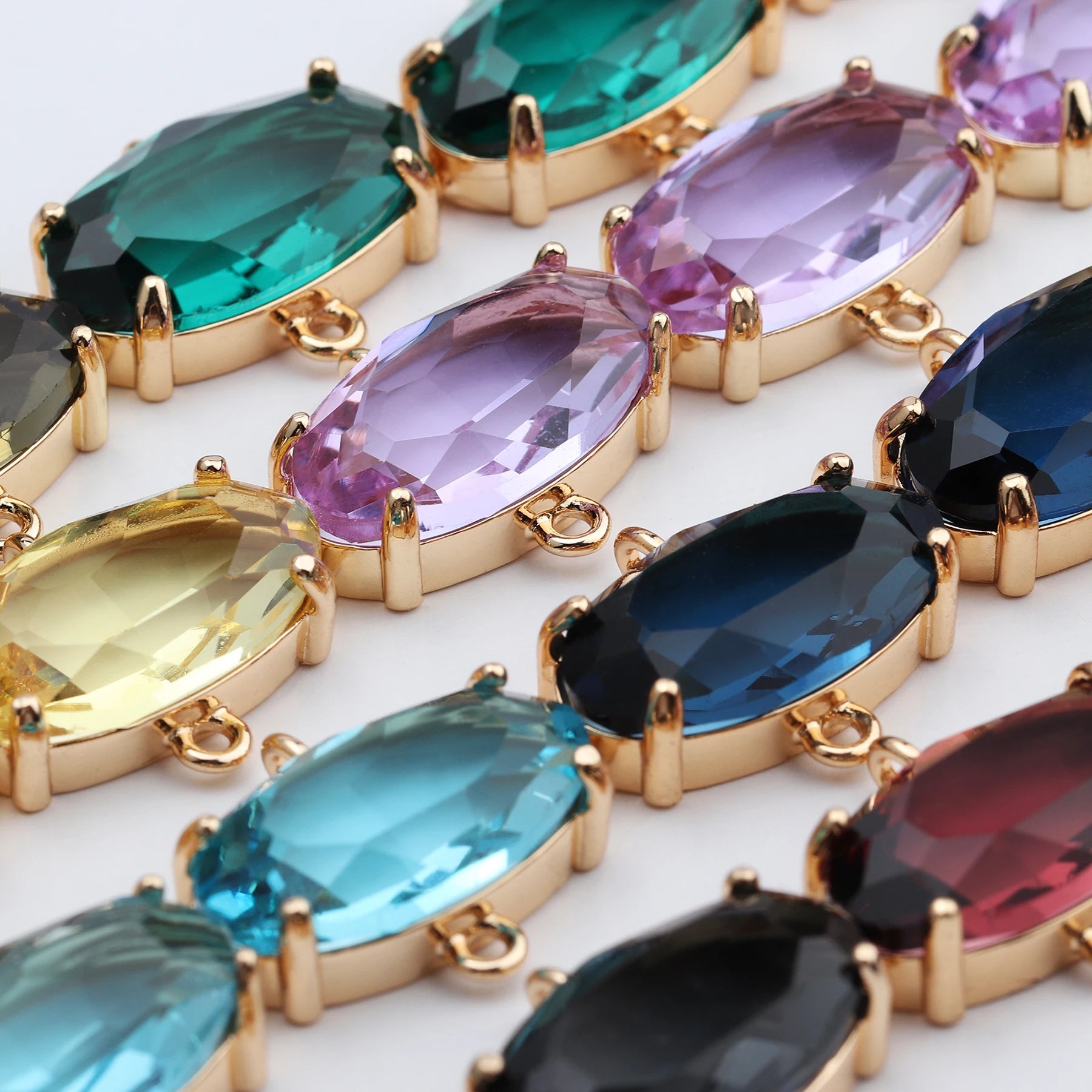 M495  10pcs/lot Wholesale Jewelry Accessoriesjump Ringdiy Glass Pendantcopper Metalhand Madediy Earringjewelry Making