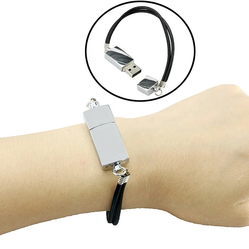 Full Capacity Good Quality Band Bracelet 2.0 Flash Drives Custom Logo Support Memory Sticks 8 Gb Usb