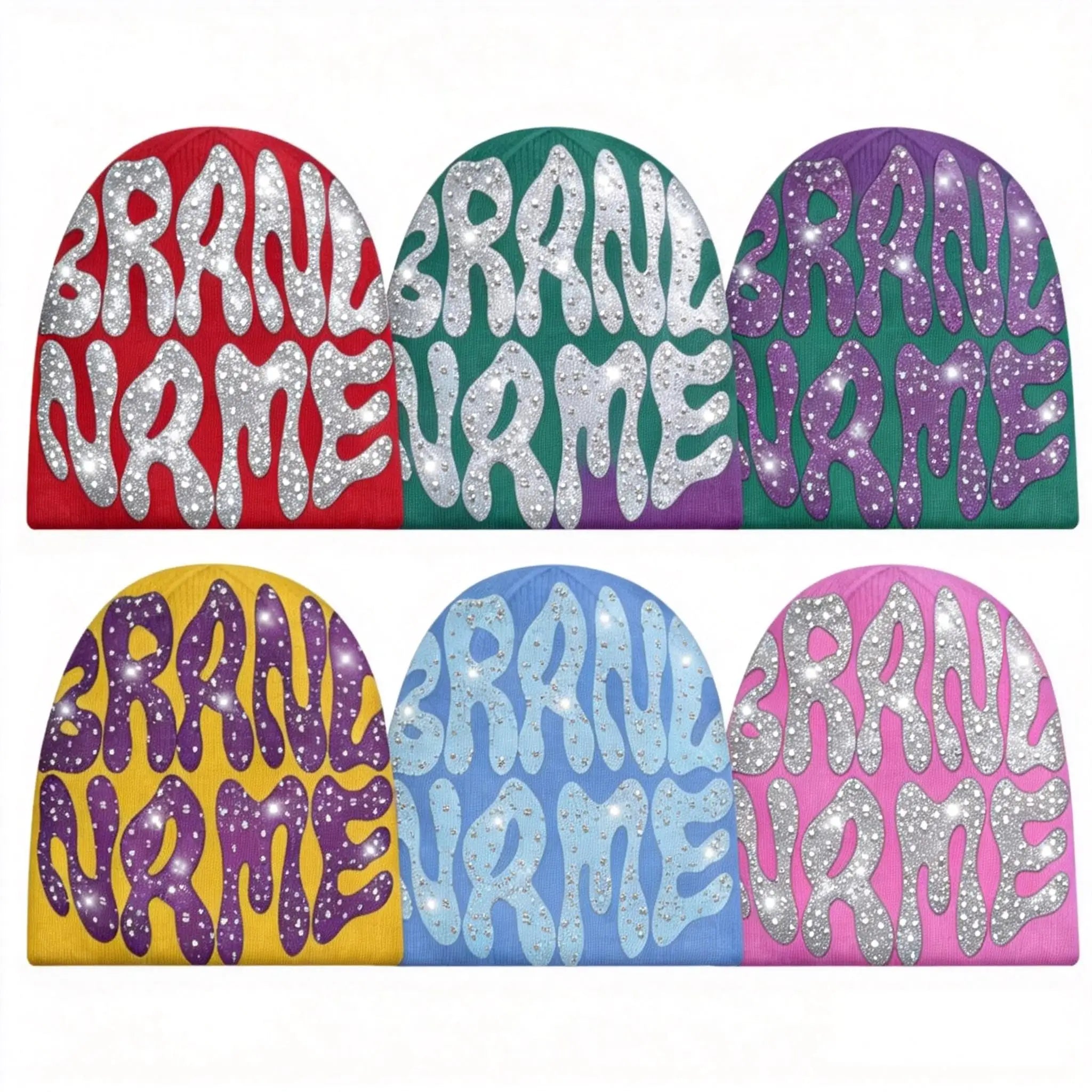 Wholesale Custom Y2K Jacquard Warm Beanies Luxury Fashion Knitted Hat Designer Logo 3D Embroidery Digital Printed Character