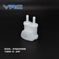 YRC Dual POM White Quick Disconnect Fluid/Air Coupling with Shut Off EPDM O-Ring 3/16" Tube ID for Two Lines