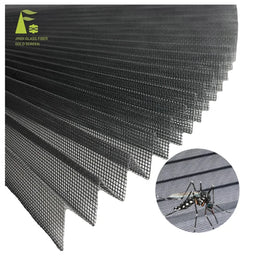 JINDI factory supply flame resistant pleated mesh folding sliding plisse window mesh polyester pleated insect screen