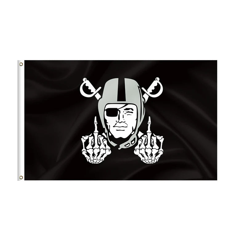 3*5FT Colorful Digital Printing Polyester Raiders Club Flag for Team Building Sales in Over 60 Countries