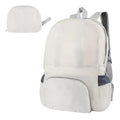 Dual-Purpose Foldable Polyester Travel Backpack Tote Bag Outdoor Sports Hiking Splash-Proof Lightweight Zipper Closure Arcuate