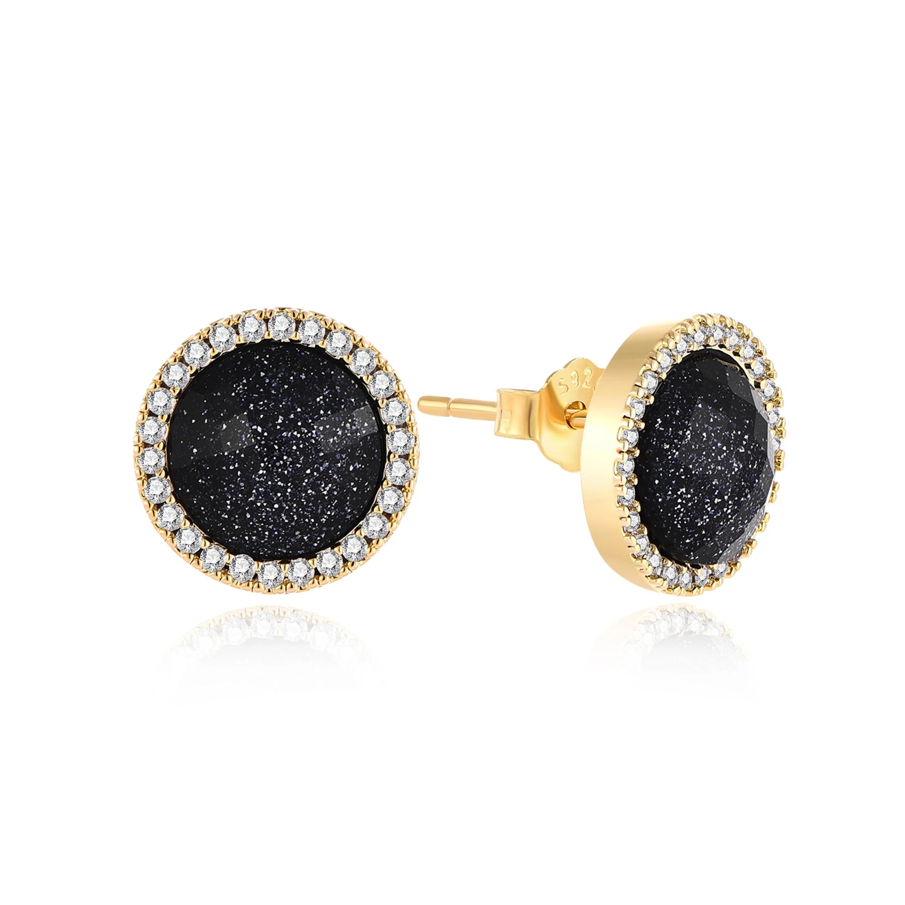 QX Custom OEM Fine Jewelry Luxury Flower 18k Gold Plated 925 Sterling Silver Vintage Studs Earrings for Woman