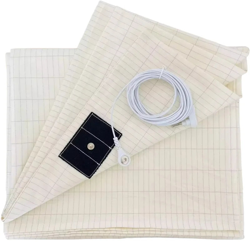 EU Plug Healthy Good Sleep Queen Size Hospital Use Plain Style 100% Cotton 200TC Breathable Grounding Flat Sheet