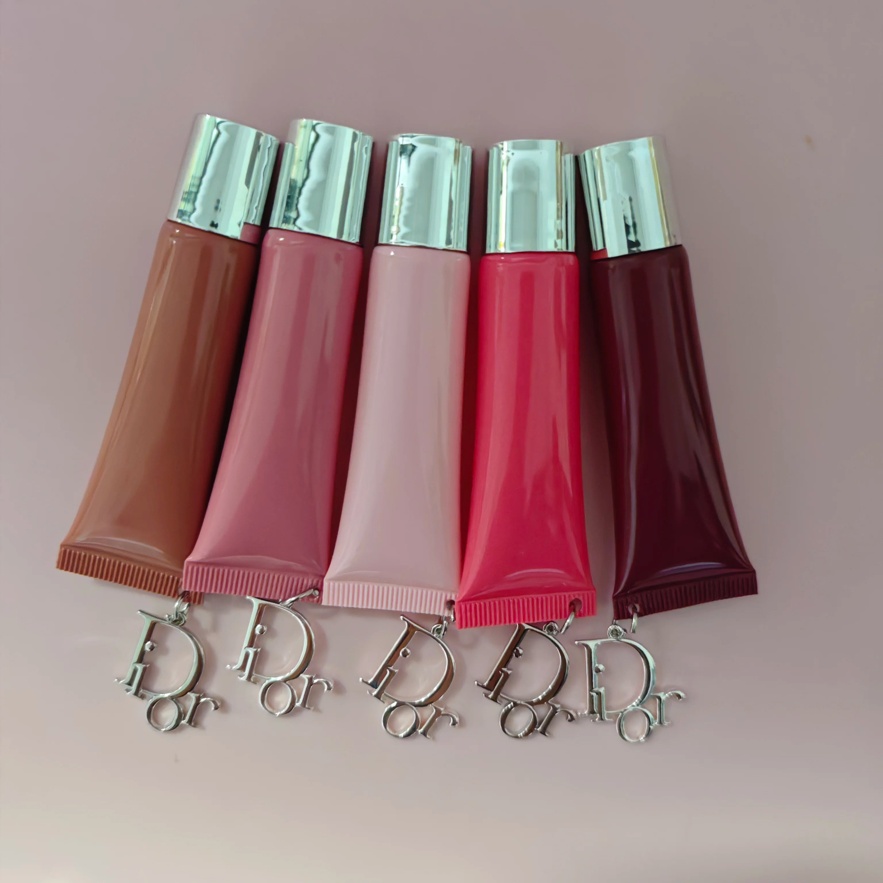 Custom Lip Gloss in Squeeze Tube Peptide Lip Gloss with Chain Private Label