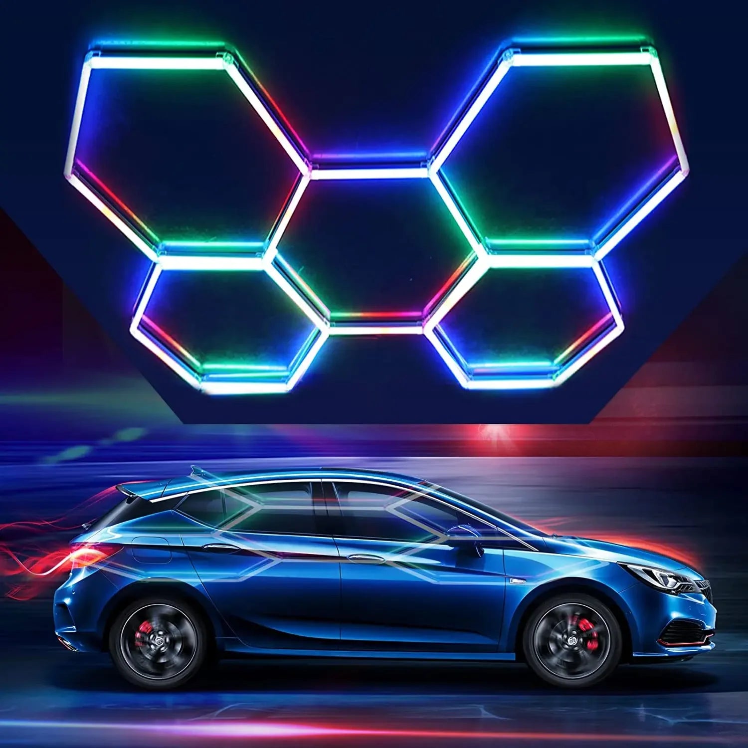 Factory Direct Sales Fashion Led Rgb Hexagon Lighting Modern Color Changeable Led Tube Light