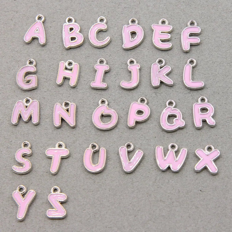 Factory Sale High Quality Women Earings and Necklace Accessories Alloy 26 Letter Pendant Accessories