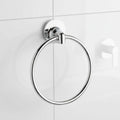 Hot Sale Single Wall-Mounted Zinc Alloy Chrome Finish Eco-Friendly 30cm Bathroom Towel Rack Simple Design for Household Hotels