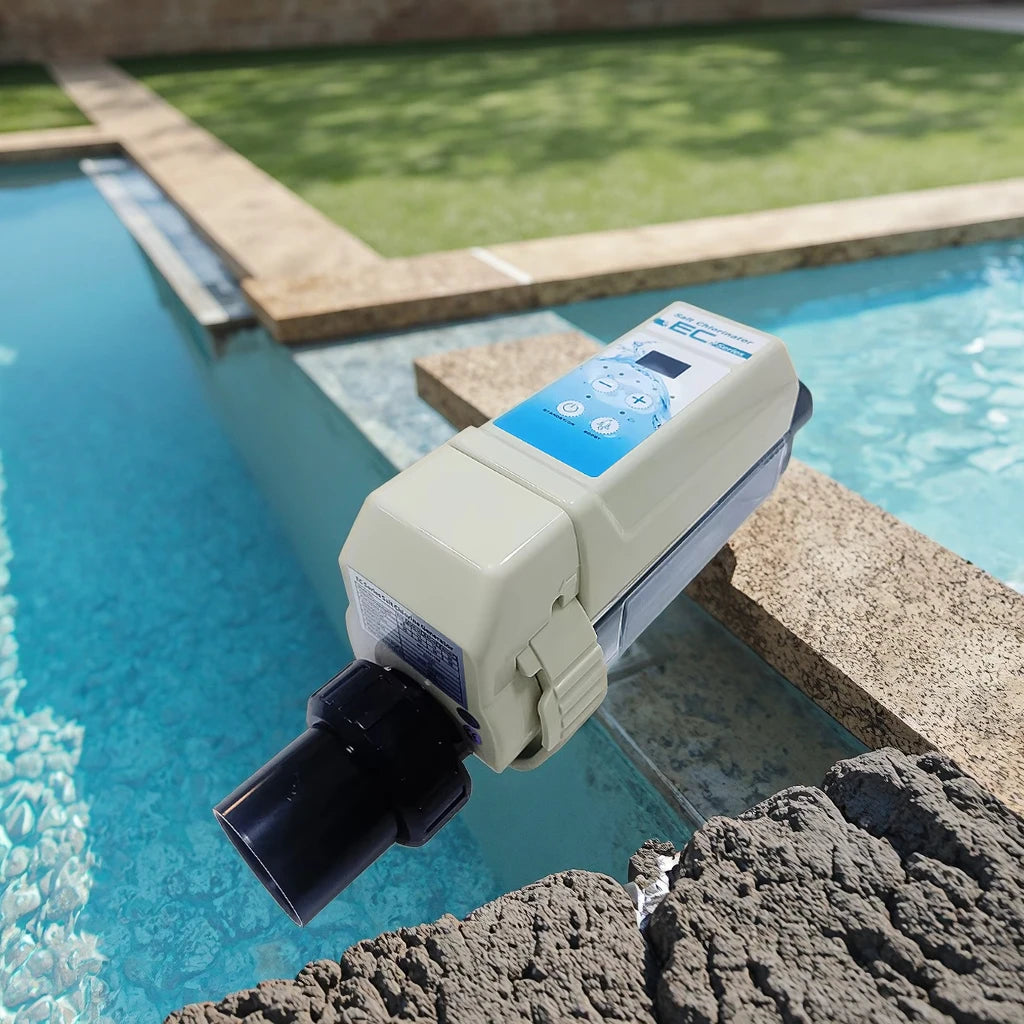 Automatic Intelligent High Efficiency Salt Water Chlorinator for Pool and Spa with Easy Install and 1 Year Warranty