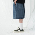 Streetwear Manufacturer Summer New Simple Loose Casual Pants  100 Cotton Denim Shorts for Men