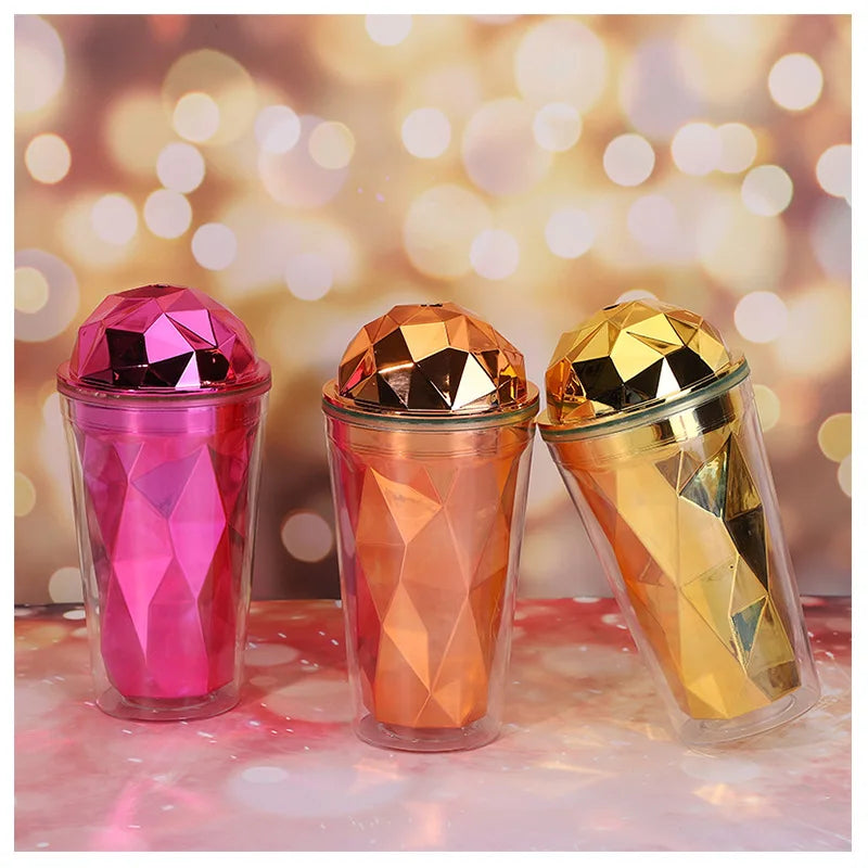 Wholesale Custom Double Walled Tumbler Coffee Plastic Summer Tumbler Mug Cups in Bulk with Lid