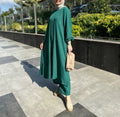 Women Abaya Maxi Long Sleeve Sequined Embroidery Dubai Turkey Middle East Islam Latest Muslim Dress Ramadan Eid Party Polyester