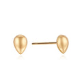 925 Sterling Silver Mini Ear-raising Small Gold Bean Cute Temperament Niche Design Versatile Earrings