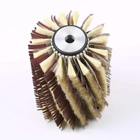 ZHENDA Whosale Customized Wooden Polishing Brush Sandpaper Sisal Roller Brush