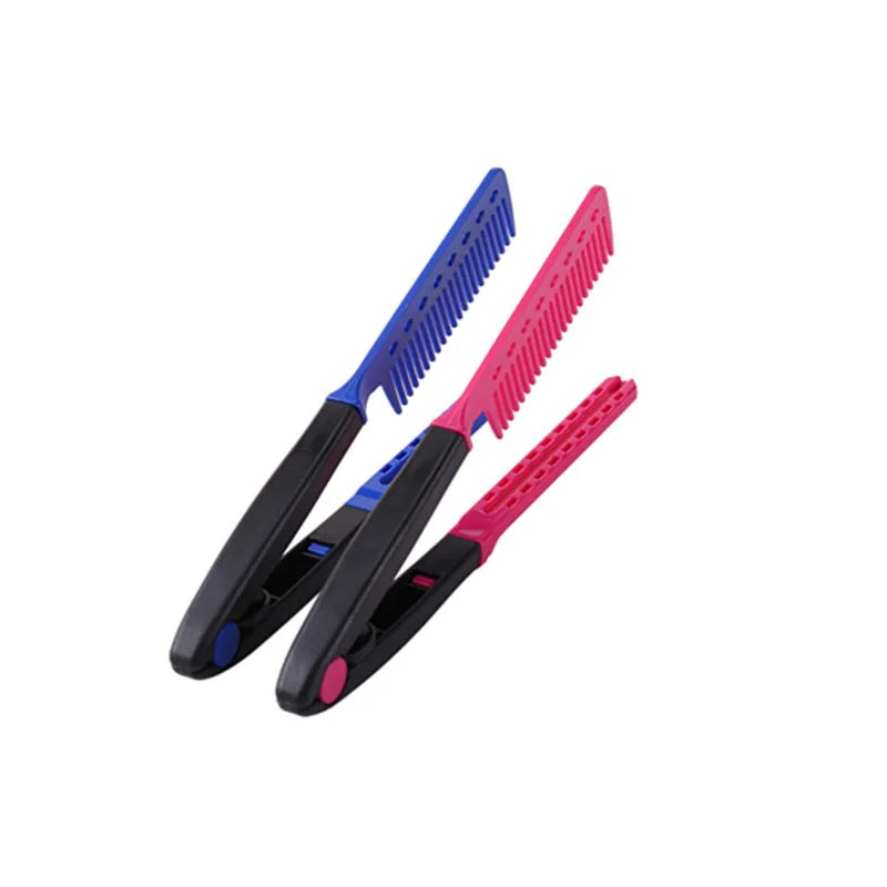 New Black Carbon Lift Teasing Combs Straightening Comb for Hair - Flat Iron Comb for Great Tresses With a Firm Grip Pink