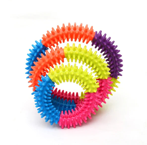 Wholesale Colorful Circle Rubber Pet Tough Dog Toy