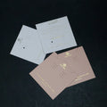 Custom Paper Jewelry Cards Hanging Earring Card Tags With Hot Foil Gold Logo