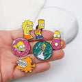 Wholesale Metal Anime Pins Carton Simpsons Funny Pins Cute Enamel Anime Badges Pins for Clothes in Stock