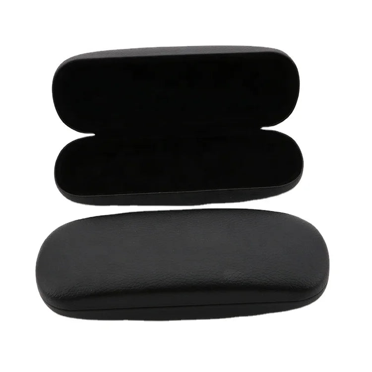 Ready to Ship Black Leather Glasses Cases High End Cheap Eyeglasses Box