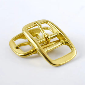 Meetee YK034 16/20/26mm Plate Buckle Adjustment Brass Pin Buckles for Bags Strap Japanese Word Belt Buckle Accessory