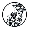Butterfly Black Metal Wall Decor Minimalist Line Wall Art Traditional Bohemian Wall Hanging for Bedroom Living Room Iron