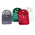 FORTE Custom Handmade Velvet Jewelry Pouch with Square Buckle for Necklace and Ring Storage Featuring Custom Logo (Multi-color)