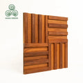 MUMU 3D Fluted White Oakwood Efficiency Sense of Design Decor Accents Pine Lumber Solid Wood Wall Panel