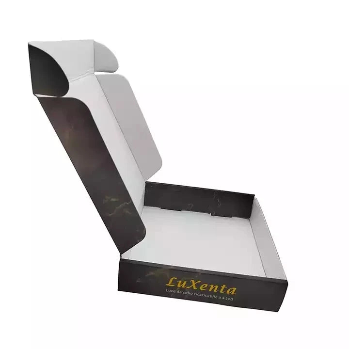 Custom Logo Marble Style Luxury Paper Packaging for Underwear Unique Corrugated Box Embossing Matt Lamination Printing Handling