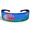 Programmable Blue Tooth RGB Fullcolor Glowing LED Glasses Luminous LED Glasses for PartyFestivals Raves Christmas