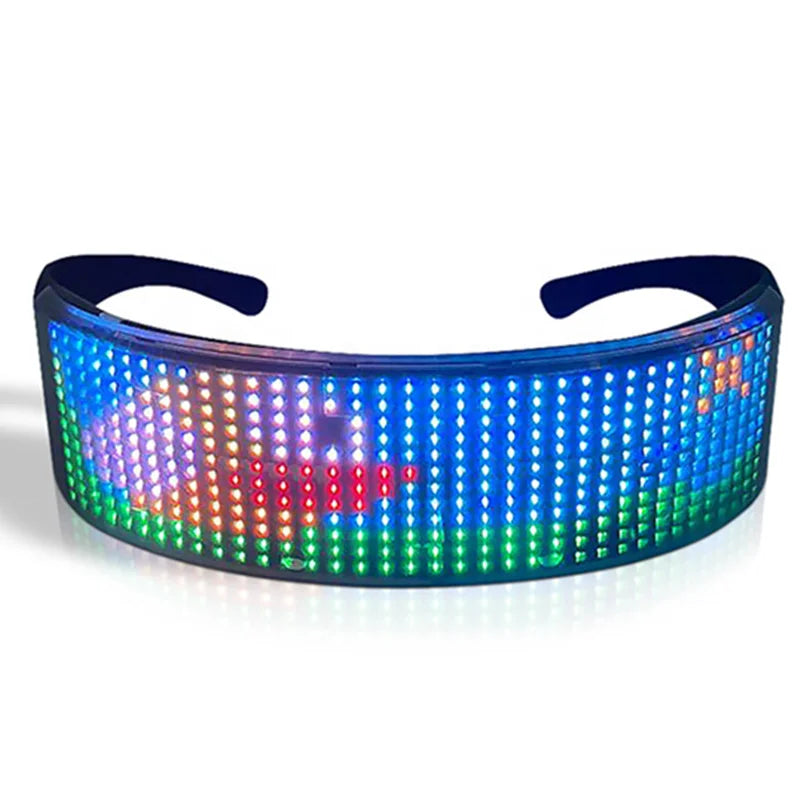 Programmable Blue Tooth RGB Fullcolor Glowing LED Glasses Luminous LED Glasses for PartyFestivals Raves Christmas