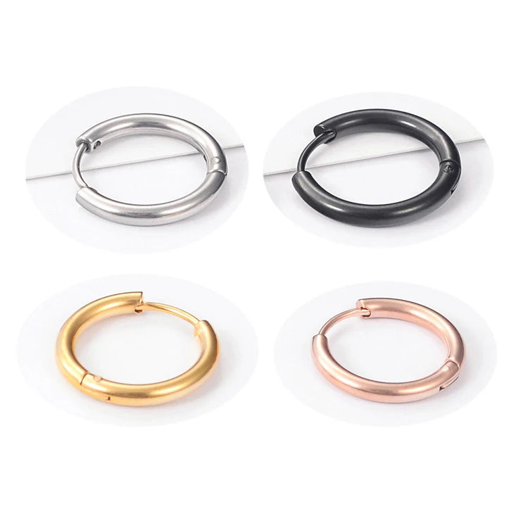 Clipping Huggie Hoop Earring 316l Surgical Stainless Steel for Men Women Hiphop Children's Anniversary Small Gold Hoop Earrings