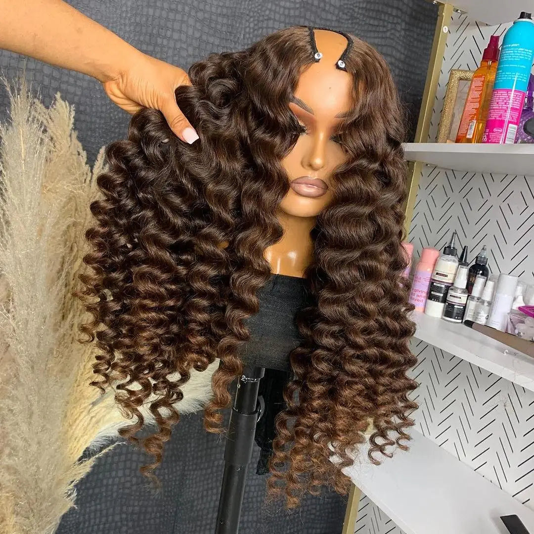Heavy Density U Part Wig 13x4 Lace Frontal Loose Wave Wigs for Women Deep Wave 100% Human Hair Wigs 13x6 Hd 7x7 Lace Closure