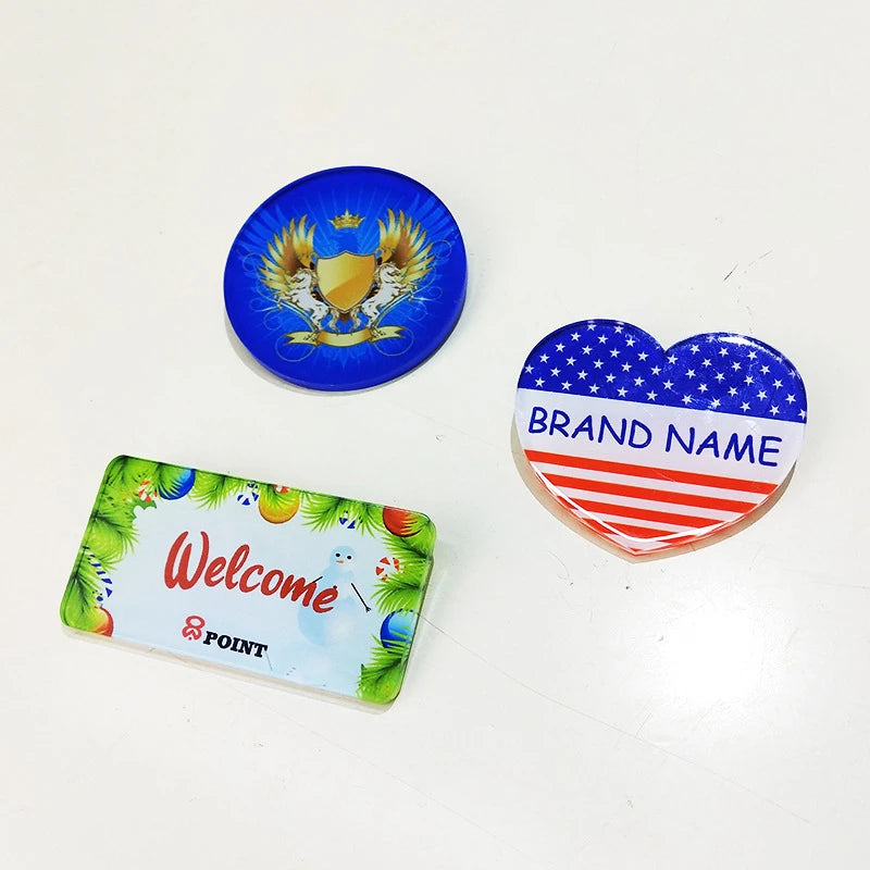 Home Decoration DIY Photo Blank Sublimation Acrylic Pin Badge for Office/School Supplies