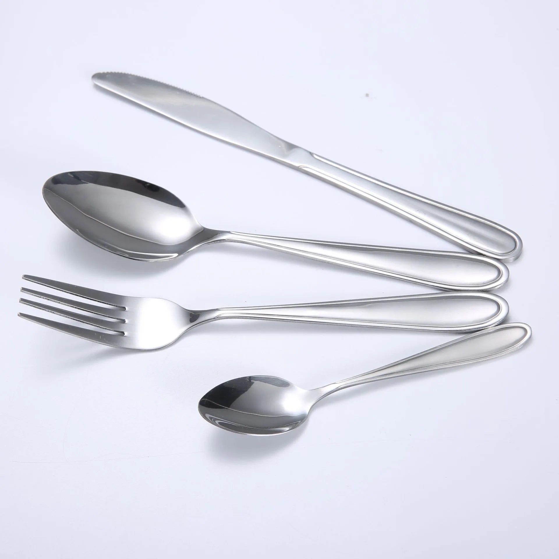 Restaurant Silverware Stainless Steel Polished Flatware Juego De Cubierto Knife and Fork Sets