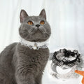 Lace Wedding Dress Cat Collar Pet Cat Lace Collar Macrame Dog Collar