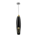 Powerful Handheld Stainless Steel Food Grade Milk Frother Black Automatic Electric Foam Maker Wand Coffee Latte Cappuccino Hot