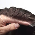 Stock Ultra Thin Skin 0.02-0.03mm V-looped 100% Real Human Hair Replacement Men Toupee for Men