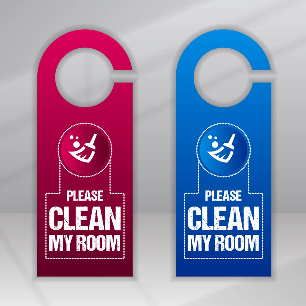 Custom Logo Printed PVC/PP/Aluminum & Cardboard Labels Die Cut Door Hanger Flyers for Hotel Use
