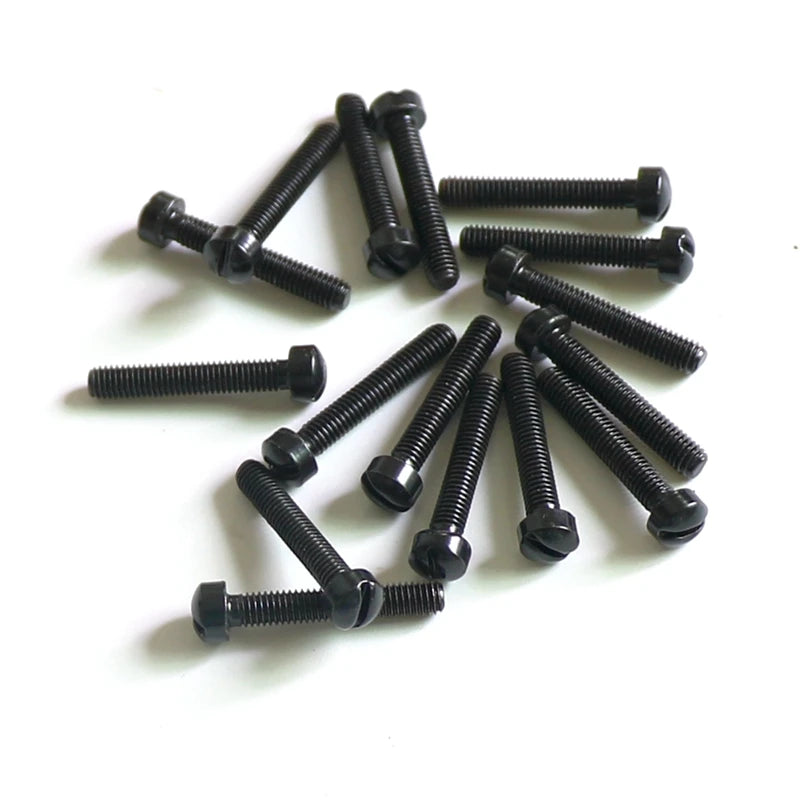Donlis SC050 3*18mm Black Color Slotted Head Electric Guitar Pickup Pole Screws for Humbucker Lp and P90 Pickups