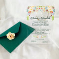 Handmade Custom 3mm Acrylic Flower Wedding Invitation Greeting Cards Hot Sale Party Supplies