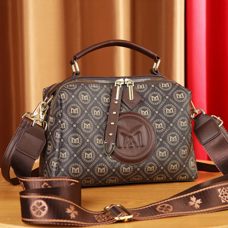 Factory Fashion Women's Handbag Large Capacity Crossbody Bag High-End Sense Waterproof Zipper Polyester Model 21089 Stock