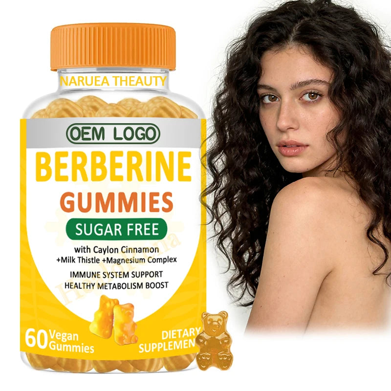 Private Label Vegan Berberine Gummies Support Immune System Gut Heart Digestion Health Soft Candy Berberine Gummies