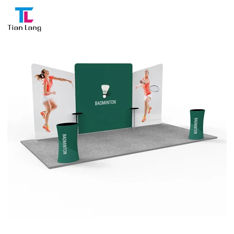 10*8ft Sublimation Printing Pillowcase Photobooth Aluminum Portable Tension Fabric Backdrop Stand for Trade Show Equipment
