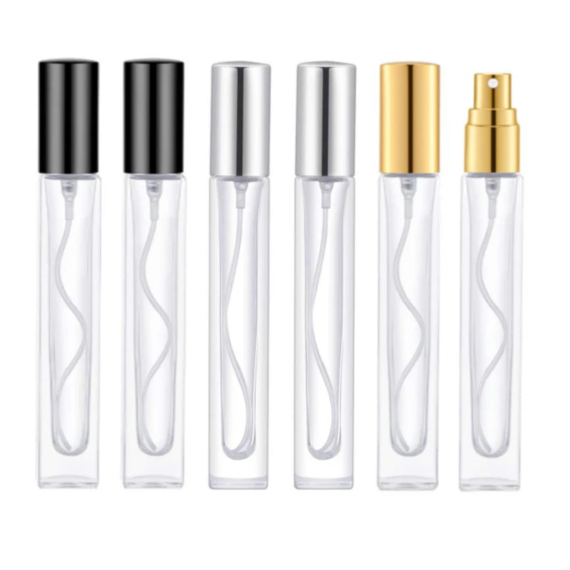 For MUB 10ml Rectangular Glass Perfume Bottle Thick Bottom  Design Refillable Decants