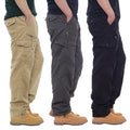 Men's 100% Cotton Tactical Pants Hiking Hunting Multi Pockets Safari Worker Cargo Casual Pant Trousers for Working Men
