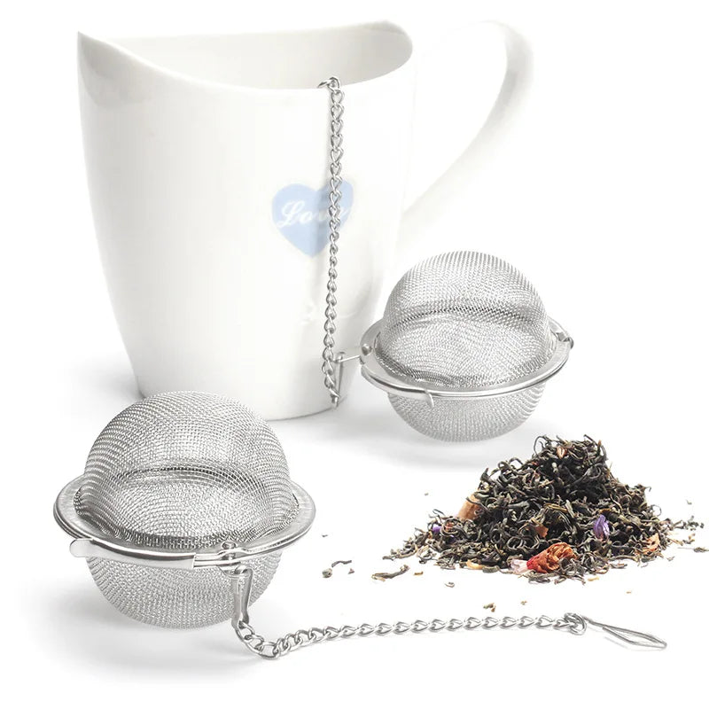 TEA05 Hot Selling Stainless Steel Fine Mesh Tea Pot Infuser Sphere Locking Strainer Loose Leaf Tea Infuser Ball