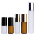 Wholesale Essential Oil Perfume Roll on Container Tube 3ml 5ml 10ml Frosted Matte clear Amber Glass Roller Bottle