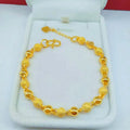 Dubai Jewelry Gold Plated6Mm Solid Round Bead Bracelet Exquisite Craftsmanship Gold Plated Round Bead Necklace Ladies Jewelry