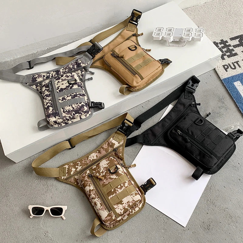 Hot Selling Vintage Waterproof Nylon Outdoor Riding Waist Bag Male Utility Sport Leg Bag Men